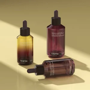 Amber Glass Dropper Bottles Empty Facial Serum Essential Oil Cosmetic Packaging Glass Container for Makeup Remover Essence