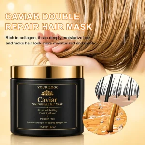 Anti Frizz Caviar Collagen Hair Mask Intensive Hair Repair Sulfate Free Smoothing Hair Care Cream for Curly Customized Design