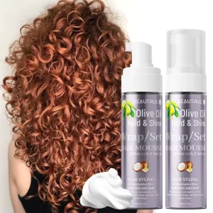 Anti Frizz Curl Mousse for Natural Curls Lightweight Hair Foam with Long Lasting Hold for Dry Hair Care