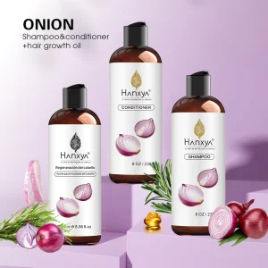 Anti Hair Loss Onion Rosemary Hair Growth Set Biotin Keratin Shampoo Conditioner Oil Scalp Care Individual Sale Available