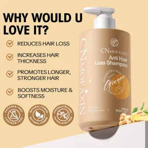 Anti Hair Loss Shampoo Nourishing Hair Growth Ginger Shampoo for Men & Women Volumizing Hair Regrowth Treatment