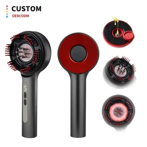 Anti-Hair Loss Treatment Scalp Massage Comb, Red Blue Micro-Current Technology