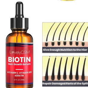 Anti Hair Loss Treatment Serum Ginger Oil Serum Hair Regrowth Care Vitamin B5 Biotin Hair Growth Serum Oil for Men and Women