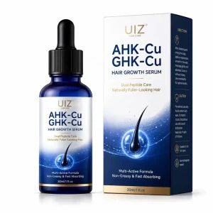Anti Thinning Hair Loss Serum 10000ppm AHK Cu GHK Cu Hair Growth Serum Oil Scalp Care Nourishing Peptide Hair Essential