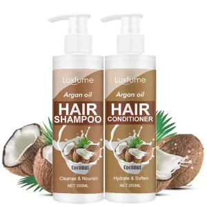 Argan Oil Coconut Shampoo Conditioner Hair Mask Set