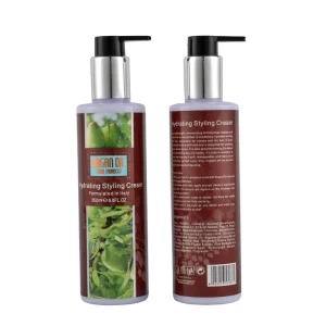 Argan Oil Curl Defining Cream Moisture Curly Hair Styling Cream with Keratin Silk Protein