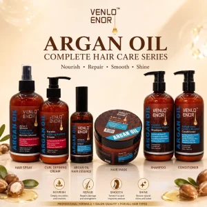 Argan Oil Hair Care Set Moisturizing Shampoo Conditioner Masque Oil Spray Curl Cream for Dry Damaged Hair