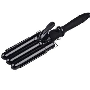 Automatic Electric 3 Barrel Hair Curling Iron Professional Salon Big Wave Curlers with LCD Temperature Display and PTC Heater