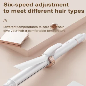 Automatic PTC Hair Curler Wand Portable Curling Iron Brush Professional Salon LED Display Hair Styler