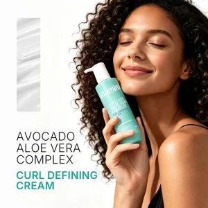 Avocado Aloe Vera Curl Defining Cream Leave in Anti Frizz Moisturizing Curl Enhancer for Curly Wavy Coily Hair OEM ODM