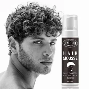 BEAUTRUE 200ml Strong Hold Define Curls Hairs Foam Anti Frizz Moisturizing Fluffy Fixative Curly Hair Mousse