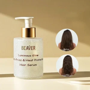 BEAVER Private Label Herbal Best Serums Heat Protectant Anti Frizz Shine Glossy Silky Hair Serum for Frizzy Hair