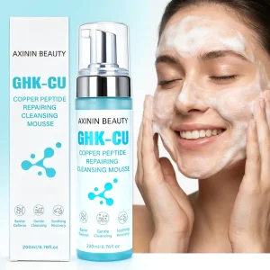 BLIW Private Label Whitening Deep Cleaning Soothing Gentle Foam Repair Skin Care Cleanser GHK CU Copper Peptide Face Mousse