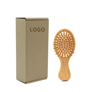 BOOMHME Ionic Laser Bamboo Hair Brush Set Custom Logo Paddle Detangle Hair Extension Tools Bulk Hair Combs