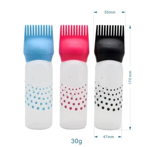 Barber Accessories Multi Purpose Hair Styling Tools Plastic Root Comb Applicator Brush Multi color Dye Oil Bottles Pump