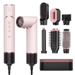 Barber Salon Equipment 7 in 1 High Speed Blow Dryer Self Cleaning Electric Hair Curler and Straightener