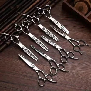 Barber Scissors Professional 6” Stainless Steel Hair Cutting Scissors Salon Sharp Thinning Shears Kit