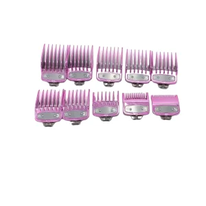 Barber Shop Styling Tools Accessories Set Hair Salon Barber Hairdressing Clipper Attachment Rose Golden Guide Comb