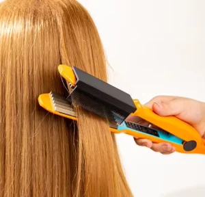 Barber Straightening Nimble Comb Attachment Women Diy Hair Straightener Flat Iron With Removable Comb Attachment