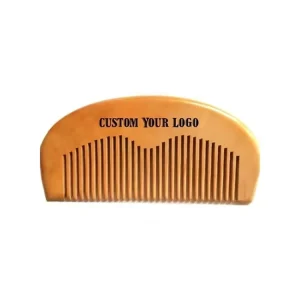 Bathroom Comb Pocket Size Hair Comb Natural Peach Wood Beard Comb