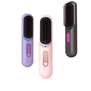 Best Selling Products Portable Negative Ion Usb Rechargeable Cordless Electric Mini Brush Hair Straightener Comb