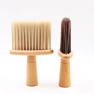 Big Soft Fiber Solid Wood Nylon Hair Barber Cosmetic Neck Brush Hair Cut Hairdressing Hair Cleaner Hairbrush