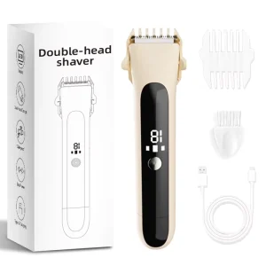 Bikini Trimmer Set 2 in 1 Women Shaver Smooth Skin Ceramic Blades IPX7 Waterproof Type C Fast Charge LCD Professional Razor