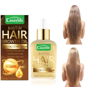 Biotin Hair Regrowth Oil Prevent Hair Loss and Natural Serum for Thicker Stronger Longer Hair Treatment Men and Women