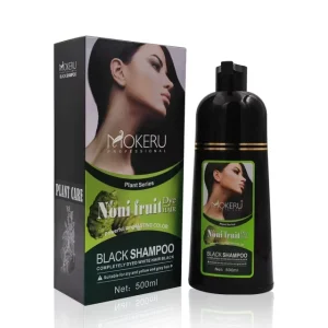Black Hair Shampoo Dye Fast Black Professional Noni Hair Black Shampoo 500ML for Women and Men