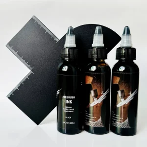 Black Hair Waterproof Barber Airbrush Dye Premium Water Based Skin and Hair Ink Barber Airbrush Dye Set