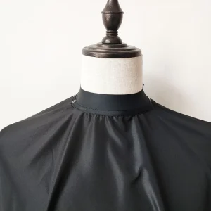 Black Hairdresser Long Capes Aprons Waterproof Salon Hair Cutting Apron Custom Logo Barber Salon Rubber Neck Barber Cape