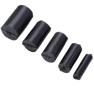 Black Satin Silk Fabric Foam Hair Rollers Curlers to Sleep in