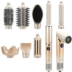 Blower Dryer Styling Tool Set Straightening Professional Salon Multi Styler 8 in 1 Ionic Hot Air Comb Hair Styler