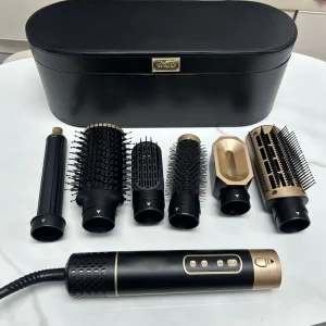 Brand 6 in 1 High Speed 1200W Salon Hair Dryer with Negative Ion Auto Curling for Household Travel & Outdoor Use