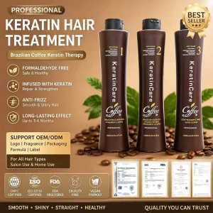 Brazilian Keratin Organic Cream Hair Treatment Hyaluronic Acid Formaldehyde Free Moisturizing Anti Frizz Nourishing Hair Repair