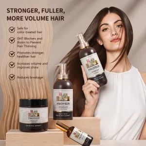 Brazilian Protein Collagen Hair Shampoo and Conditioner Hair Growth DHT Blockers Biotin Salon Grade Repair Damaged Hair Care Set