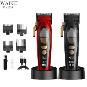 Brushless Motor 9900 RPM High Speed Hair Clipper Trimmer for Barber Household Hair Cutting Machine with Charging Base
