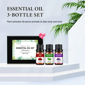 By Essential Oil Set 100% Pure Natural Organic with Kojic Acid and Fresh Scent for Skin Hair and Body Care
