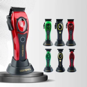 CESTOMEN Barber Hair Clipper Professional Barber Trimmer With Charging Base High Speed Cordless Hair Cutting Machine