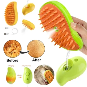 Cat Hair Steam Hairbrush Steamy Brush for Shedding Defur Comb Steamer Vapor Spray Comb