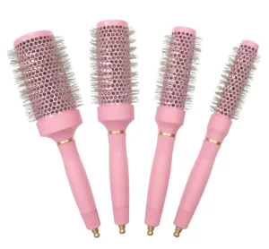 Ceramic Aluminum Tube Thermal Brush Detangling Round Roll Hair Brush
