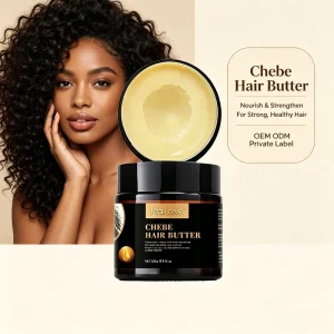 Chebe Natural Hair Butter OEM Herbal Cream Nourish Dry Coily Hair Strengthen Roots Reduce Breakage Build Healthy Thick CurlyHair