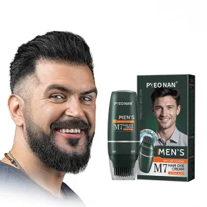 Chemical Free Natural Plant Permanent Hair Dye Cream for Men Easy Comb In Application to Cover Grays