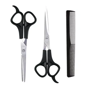 Children’s Baby Pet Haircut Scissors Set Stainless Steel Three Piece Thinning Flat Hairdressing Tools Model C042 Made Yangjiang