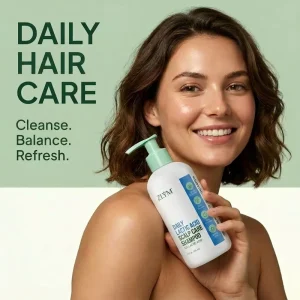 Clean Beauty Shampoo Lactic Acid AHA Scalp Care Exfoliating Clarifying Vegan Sulfate Free Daily Gentle Shampoo