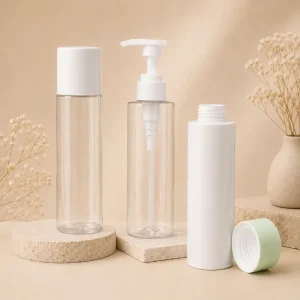 Clear Customized PET Lotion Bottle with Pump Dispenser for Skincare and Body Wash