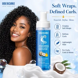 Coconut Oil Braiding Locks Curly Hair Mousse Styling Foam Custom Private Label