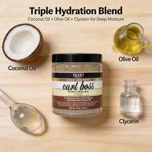 Coconut Oil Curly Hair Moisturizing Twist & Lock Gel Shea Butter Natural Hair Curling Gel for Treatment