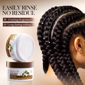 Coconut Oil Hair Cream for Styling Frizzy Hair, Hypoallergenic Texturizing and Strong Hold Curl Defining