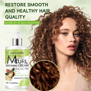 Coconut Oil Hair Curl Enhancing Smoothie Smoothing Nourishing Hydrating Hair Care Styling Curling Cream Products for Frizzy Hair